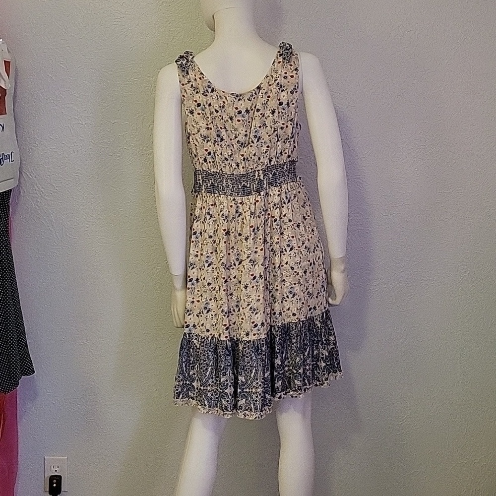 Vtg CATO Coquette Ditsy Floral V-Neck Bow Strap Boho Fairycore Dress - Picture 7 of 10